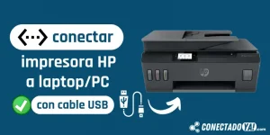 conectar una impresora HP a una laptop con cable USB